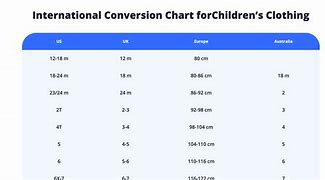 Image result for Toddler Size Chart