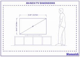 Image result for Vizio 60 Inch TV Dimensions