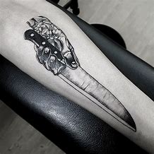 Image result for Knife Finger Tattoo
