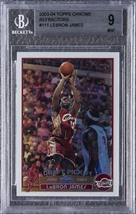 Image result for LeBron James Topps Chrome Rookie Card