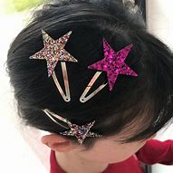 Image result for Glitter Hair Snap Clips