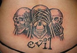 Image result for Hear No Evil Skull Tattoos