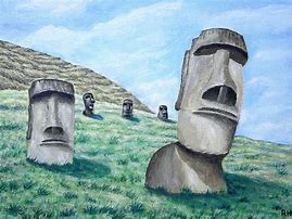 Image result for Easter Island Painting