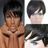 Image result for Short Natural Human Hair Wigs