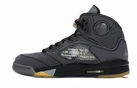 Image result for Jordan 5 Retro Off White Black