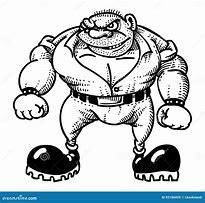 Image result for Tough-Guy Cartoon