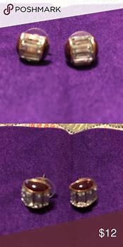 Image result for Gold Diamond Nexus Earrings Black Clip Backings
