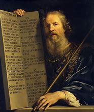 Image result for Bible Moses Ten Commandments