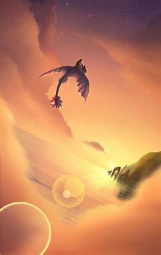 Sunset Flight by LauraRobjohns | How train your dragon, How to train your dragon, How to train dragon