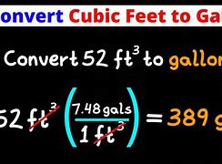 Image result for 64 Cubic Feet to Gallons