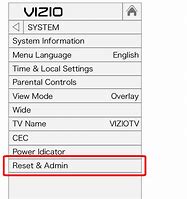 Image result for Reset Vizio TV