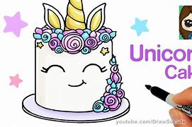 Image result for Draw so Cute Rainbow Unicorn Cake