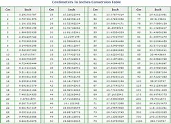 Image result for Inch to Centimeter Conversion Chart Printable