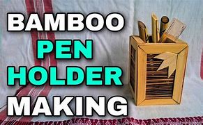 Image result for Round Bamboo Pen Holder
