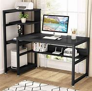 Image result for Modern Office Adjustable Desk with Storage