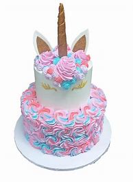 Image result for Two Tier Unicorn Cake