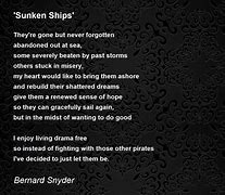 Image result for Poem for a Sunken Ship
