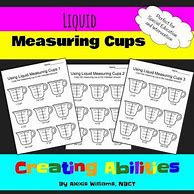 Image result for Liquid Measuring Cup Worksheet