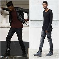 Image result for Black Jeans with Timberland Boots