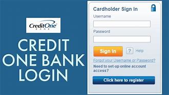 Image result for Credit One Bank Login My Account