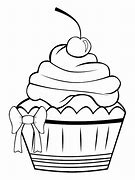 Image result for Cupacke Clip Art Black and White