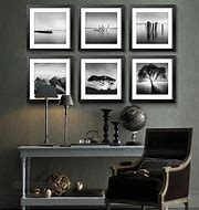 Image result for Black and White Framed Pictures On Bookshelf