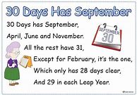 Image result for 31 Day in a Month Song