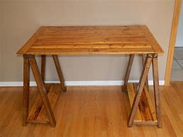 Image result for Wooden Sawhorse Desk