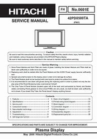 Image result for Hitachi Plasma TV Manual