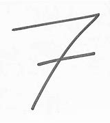 Image result for 7 with Line in Middle