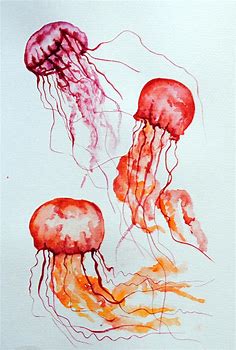 Jelly fish watercolor 1 by Lunicqa on DeviantArt
