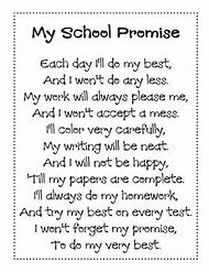Image result for My School Promise Poem