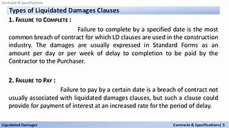 Image result for Example of Liquidated Damages Clause