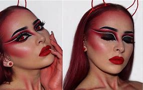 Image result for Red Halloween Makeup