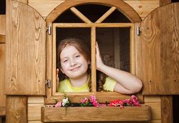 Image result for Girl Inside Wood Cabin
