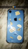 Image result for Blue Apple iPhone with Stickers Case