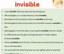 Image result for Sentence with Invisible