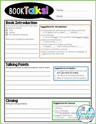 Image result for Book Talk Template