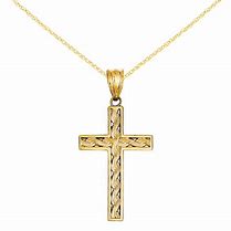 Image result for 14 Karat Gold Chain and Cross