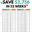 Image result for 52 Week Money Challenge Chart Printable 5000