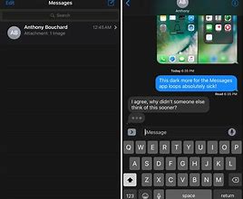 Image result for iOS Dark Mode iMessage