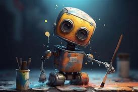 Image result for Robot Paint Cartoon