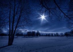 Image result for Winter Night Sky Moon and Stars