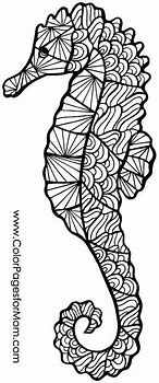 Image result for Adult Seahorse Coloring Pages