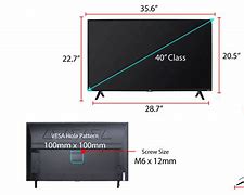 Image result for Samsung 40 Inch Smart TV Dimensions