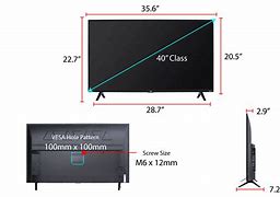 Image result for 40 Inch TV Size