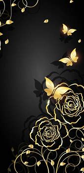 Image result for Black Gold Pink Floral Wallpaper