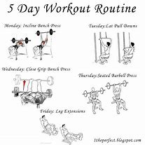 Image result for 5 Day Workout Routine