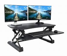 Image result for Stand Up Desk for Dual Monitors