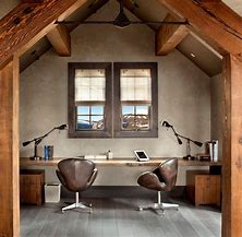 Image result for Modern Rustic Home Office Design